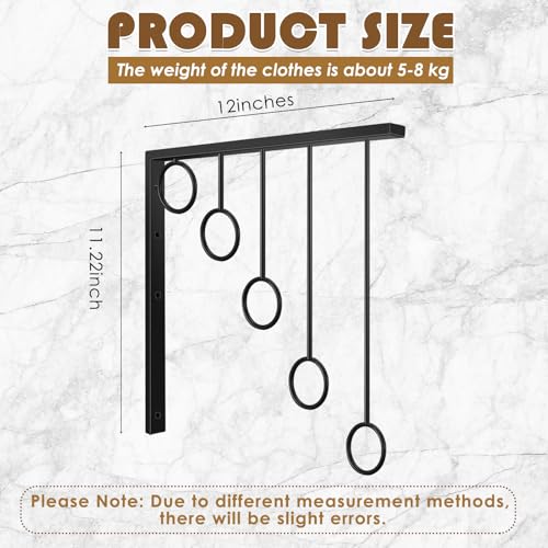 6 Pcs Wall Mounted Clothing Rack for Boutique Retail Store - view 2