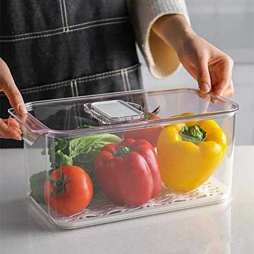 Vegetable Fruit Containers Fridge Containers,Freezer Produce Saver Refrigerator Organizer Bins with Vented Lids And Drain Tray For Pantry Fridge Freezer Cabinet Kitchen Organization - view 4