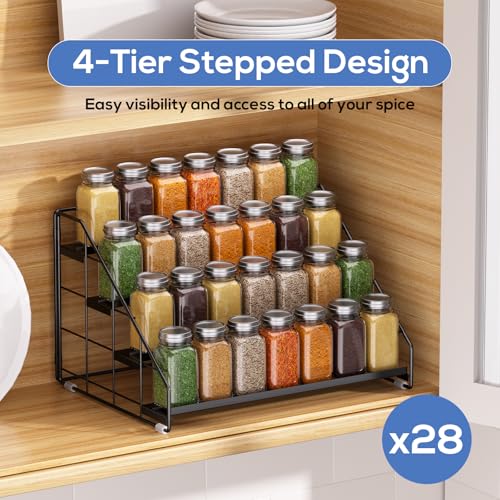 Spice Rack Organizer for Cabinet, 4 Tiered Spice Rack Organizer - view 4