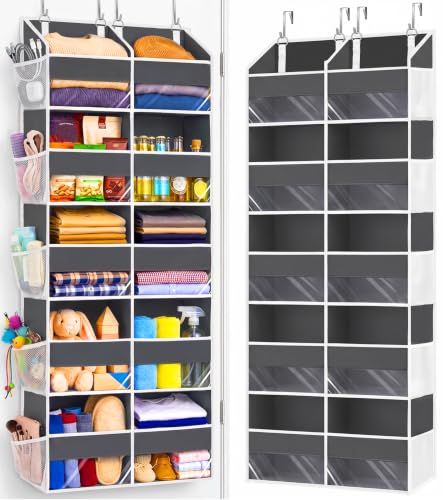 Heavy Duty Over Door Organizer 5 Tiers, 10 Front & 10 Mesh Pockets