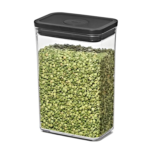 Good Grips POP Container — Rectangle Medium — 2.7 Qt / 2.6 L — Matte Black, Organization and Storage Solution