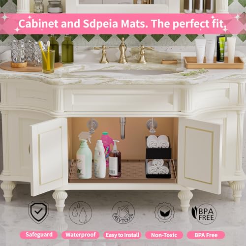 Under Sink Mat 22"×14" Waterproof Silicone Cabinet Liner & Sink Protector for Kitchen & Bathroom, Multi-Purpose Organizers Tray for Pets, Laundry, Cat Litter Mat - view 5