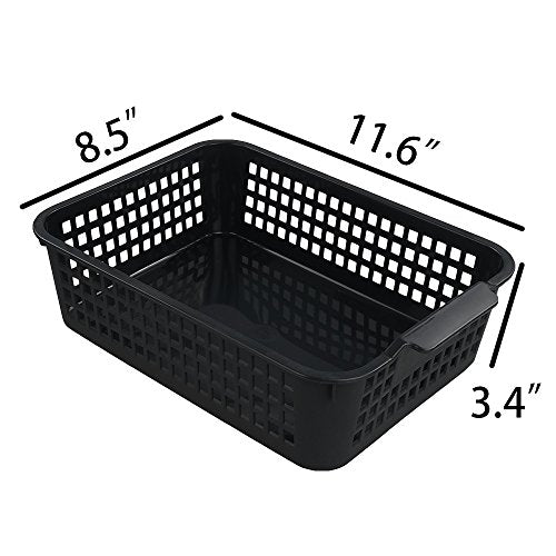 6-Pack Rectangular Plastic Desk Organizer, Multi-use Storage Basket - view 2