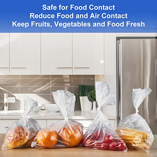12'' x 16'' Plastic Produce Bags on a Roll, Clear, Food Storage Bags for Bread, Vegetable, Fruits and Meat, 350 Bags/Roll - view 6