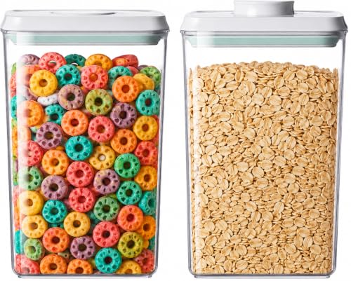 2-Pack 2.9 Qt Airtight Food Storage Containers, Stackable Pop Lids