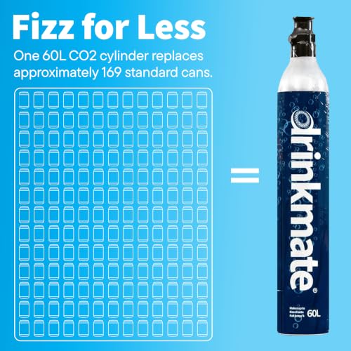 OmniFizz Sparkling Water Maker & Soda Streaming Machine | Carbonates Any Drink | SPECIAL BUNDLE | Includes 60L CO2 Cartridge + Two BPA-Free Bottles (Matte Black) - view 6