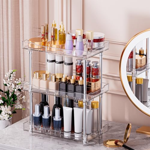 Body Spray Organizer,Acrylic 3 Tier Corner Bathroom Counter Organizer Clear - view 4