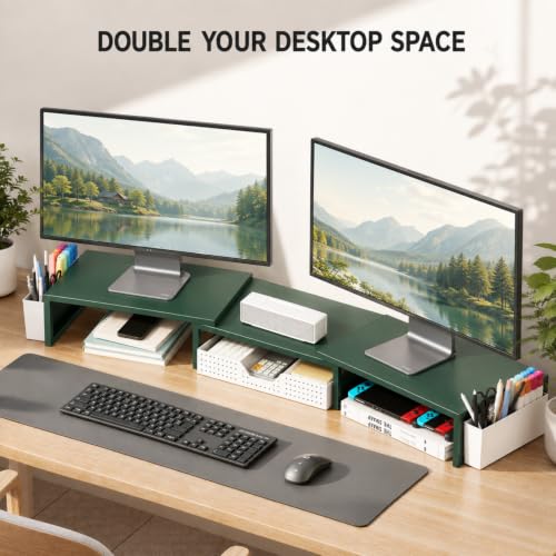 Desk Organizers and Accessories, Dual Monitor Stand Riser - view 5