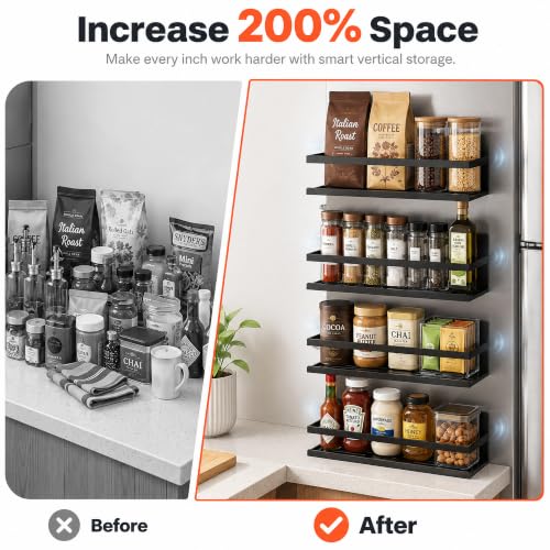Magnetic Spice Rack 4-Pack – Heavy-Duty, Rust-Resistant - view 5