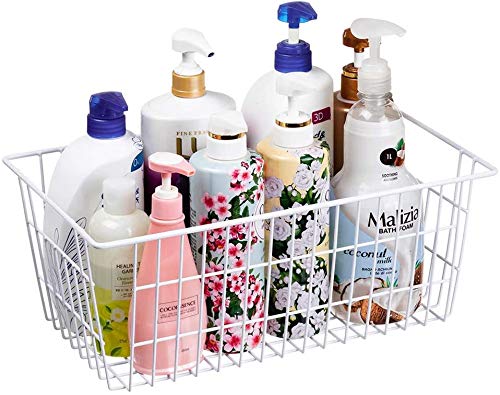 Wire Storage Basket Freezer Organizer Bins Refrigerator Organization Storage Baskets with Handles for Pantry, Freezer, Laundry Room, Closets, Garage, Office, Bathroom, Set of 2 - view 4