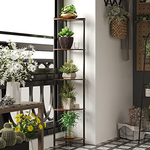 5 Tier Corner Shelf, 65" Tall Corner Shelves for Living Room Decor - view 4