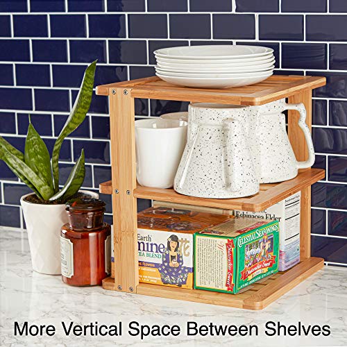 Bamboo Corner Shelf, 3 Tier, 10 x 10 inch, 11.5 inches high - view 2
