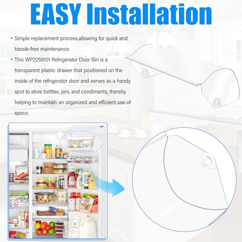 WP2256101 Refrigerator Dairy Bin Cover for Kenmore Refrigerator Door Shelf - view 7