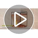 2-Tier Corner Bathroom Organizer, Acacia Wood Countertop Shelf - view 7