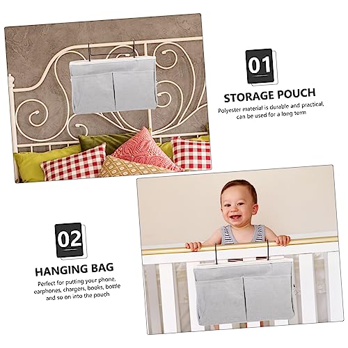 Polyester Bedside Storage Pouch for Dorm and Bathroom Hanging - view 3