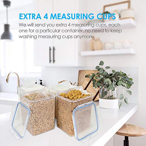 5.2L Flour Sugar Storage Containers, 4 PCS, Blue - view 6