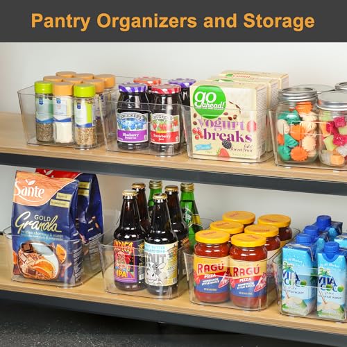 Pantry Organizers Storage, Clear Storage Organizer Bins 12 PACK - view 2