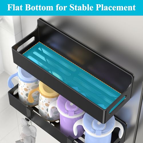 2 Pack Magnetic Spice Rack for Refrigerator Upgrade Black - view 5