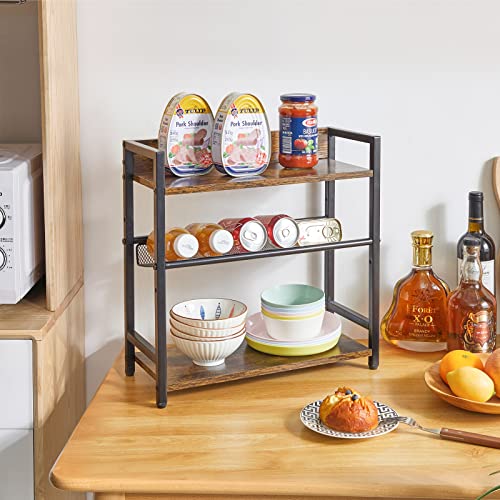 3-Tier Spice Rack，Kitchen Countertop Organizer,Brown - view 2