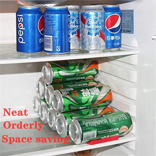 Drink Dispenser for Fridge - Water Bottle Organizer Soda Can Organizer for Refrigerator Space Saver Beverage Can Storage Holder Foldable Silicone Beer Can Stacker Fridge Mat 2 Pcs - view 2
