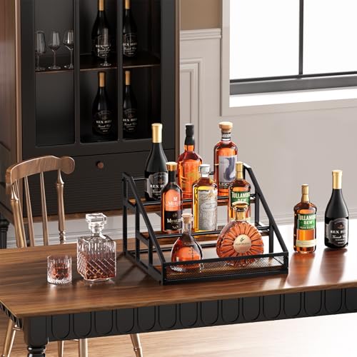 3-Tier Liquor Bottle Display Shelf, Countertop Wine Rack, Bar Shelf - view 5