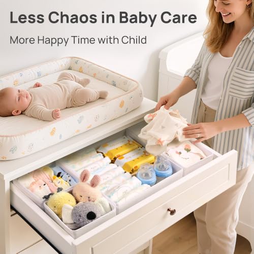 18 Pack Baby Clothes Organizer, Foldable Fabric Drawer Bins - view 4