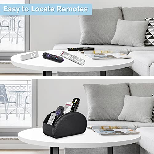 Remote Control Holder with 6 Compartments Vegan Leather - view 2