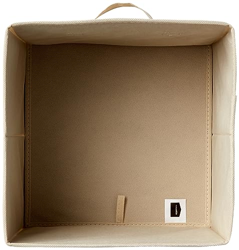 Collapsible Fabric Storage Cube Bins Organizer with Handles for Organization and Organizing Solution, 13"x13"x13", Beige, 6-Pack - view 2