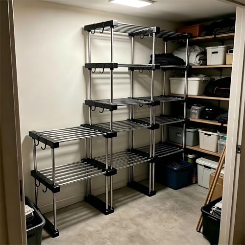 Expandable Under Sink Organizer, 2-Tier Adjustable Storage Shelf - view 3