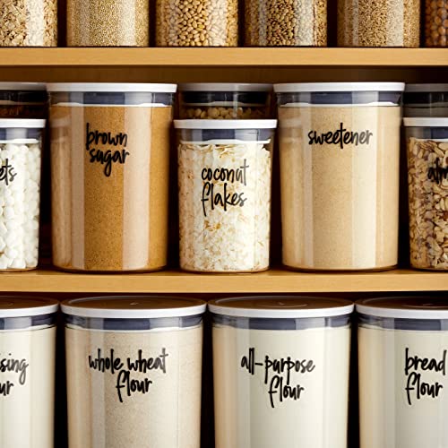 Pantry Labels for Food Containers - 157-Piece, Black Script Vinyl - Jar & Bin Labels & Food Storage Organization Stickers - view 3