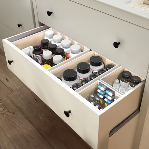 Foldable Drawer Organizer Stocking Bin, Set of 12, Beige - view 7