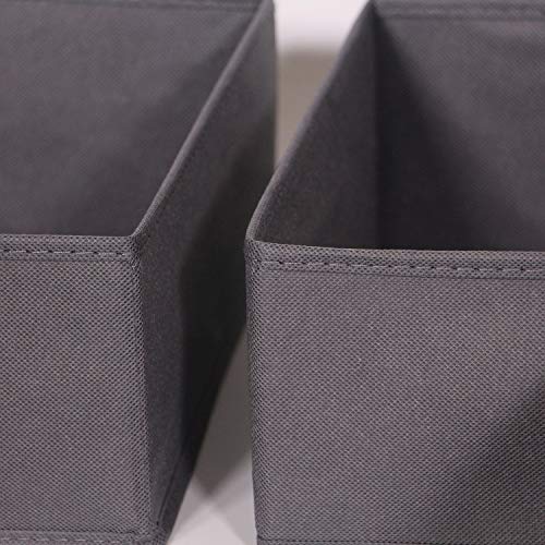 9 Pack Foldable Cloth Storage Box Closet Dresser Drawer Organizer Fabric Baskets Bins Containers Divider for Clothes Underwear Bras Socks Clothing, Dark Grey 900 - view 5