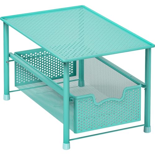 Stackable Under Sink Sliding Basket Drawer, Silver - view 8