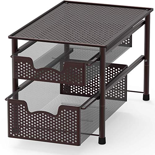 Stackable 2 Tier Sliding Basket + 3 Tier Sliding Basket Bronze - view 2