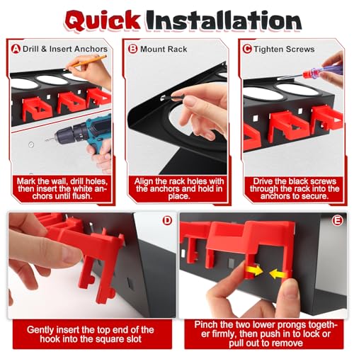 Spray Bottle Holder, 2 Pack Wall Mount Car Detailing Can Holder Spray Rack - view 3