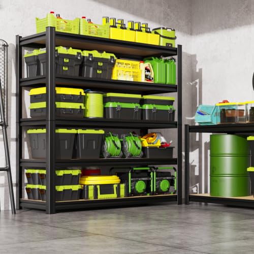 4 Pack Garage Shelving 71.2" H x 28" W x 12" D, Adjustable Storage Shelves - view 6