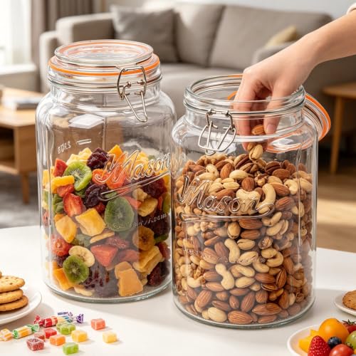 1 Gallon Glass Mason Jars with Airtight Lids, 2 Pack - view 5