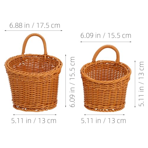 2pcs Wall Hanging Basket for Ginger Garlic and Fruit Kitchen Storage - view 2