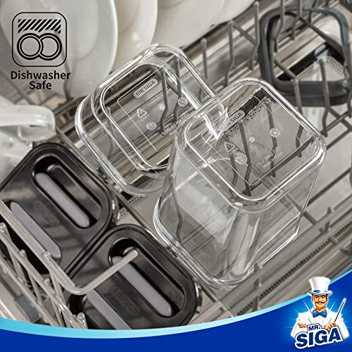 4 Pack Airtight Food Storage Container Set, BPA Free, Stackable - view 6