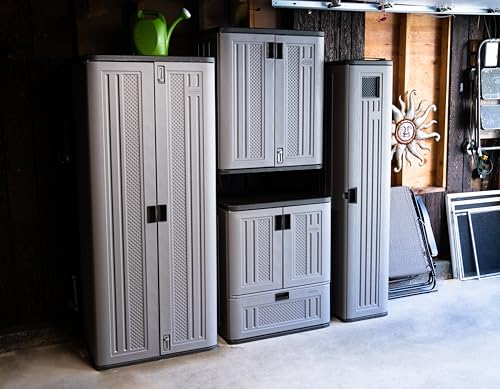 Base Storage Cabinet, Lockable Single-Drawer Organizer, Platinum - view 2