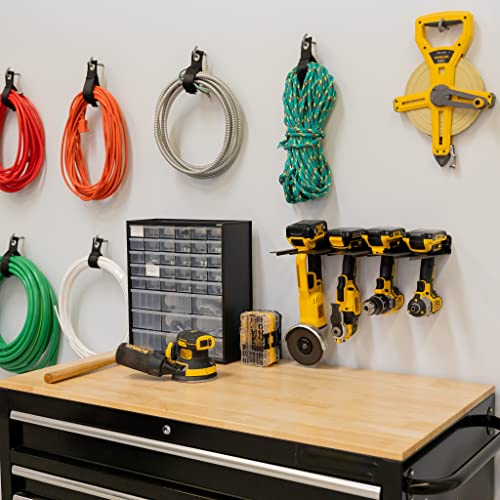 Electric Drill Storage Rack, Holds 4 Drills, Hanging Wall Mounted Organizer for Garage, Home, Workshop, Shed - view 5