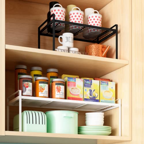 Cabinet Shelf, 13" Kitchen Counter Shelf, Metal Wire Stackable Cupboard Spice Rack, Space Saving Countertop Orgainzer and Storage Rack Shelves for Kitchen Pantry Bathroom - view 2