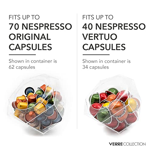 Nespresso Vertuoline Compatible Hexagon Plexiglass Capsule Pod Holder, Clear Dispenser, Storage Solution for Nespresso Machines and Keurig K-Cups - Fits 40 Capsules - view 2
