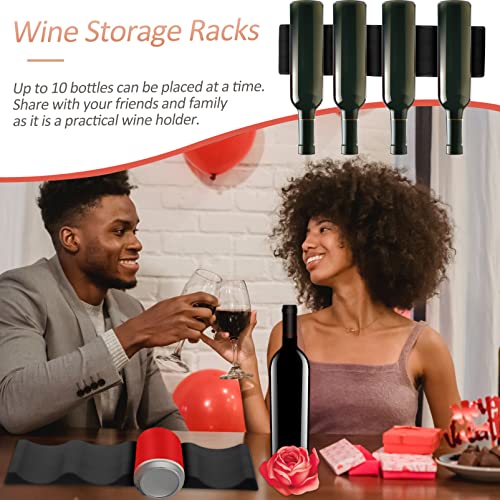 Foldable Silicone Wine Bottle Holder Rack Stackable Wine Storage Organizer for Refrigerator Countertop Compact Bottle Stacker Mat - view 2