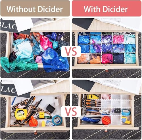 40Pcs Drawer Dividers, Adjustable Drawer Organizer for Socks, Underwear, Makeup, Can Help Tidy Kitchen, Bedroom, Dresser White - view 5