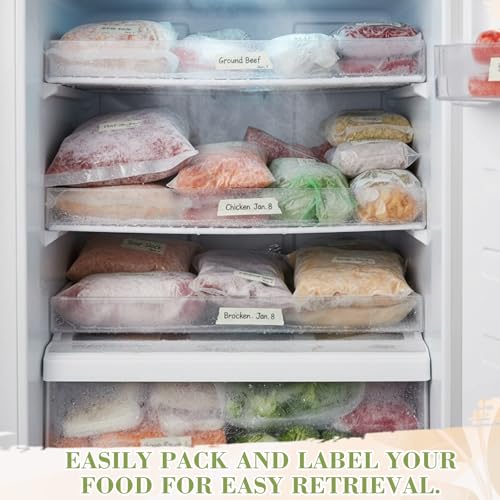 14 Pcs Freezer Tape Kit with Dispenser, Labels, Markers, White - view 2