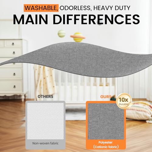 3 Pack Sock Underwear Drawer Organizer Dividers, 64 Cell Fabric Foldable Dresser Organizer for Closet Organizers and Storage Boxes for Organizing Socks, Underwear, Ties (16+24+24 Cell, Gray) - view 4