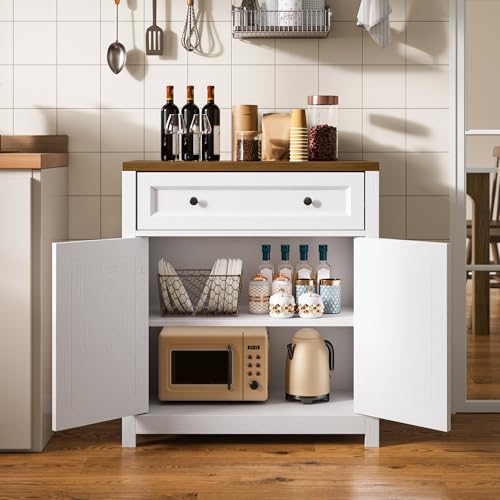 Storage Cabinet with Adjustable Shelf, 2-Door Farmhouse Buffet - view 5