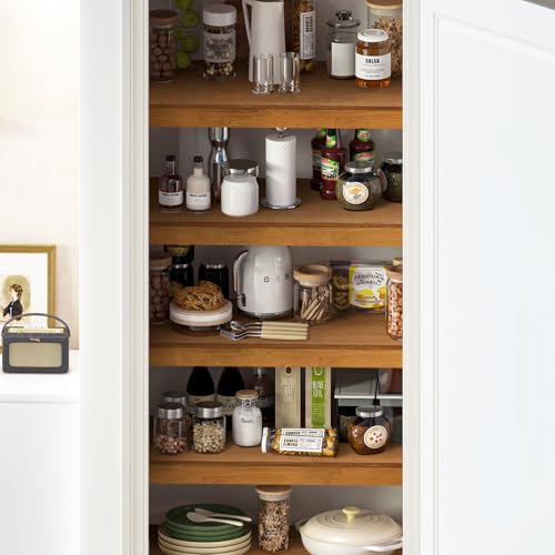 Wire Shelf Covers, Bamboo Wire Rack Covers for Pantry, Closet - view 2