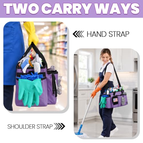Cleaning Caddy Bag Built-in hard plastic sheet Adjustable Shoulder Strap - view 2
